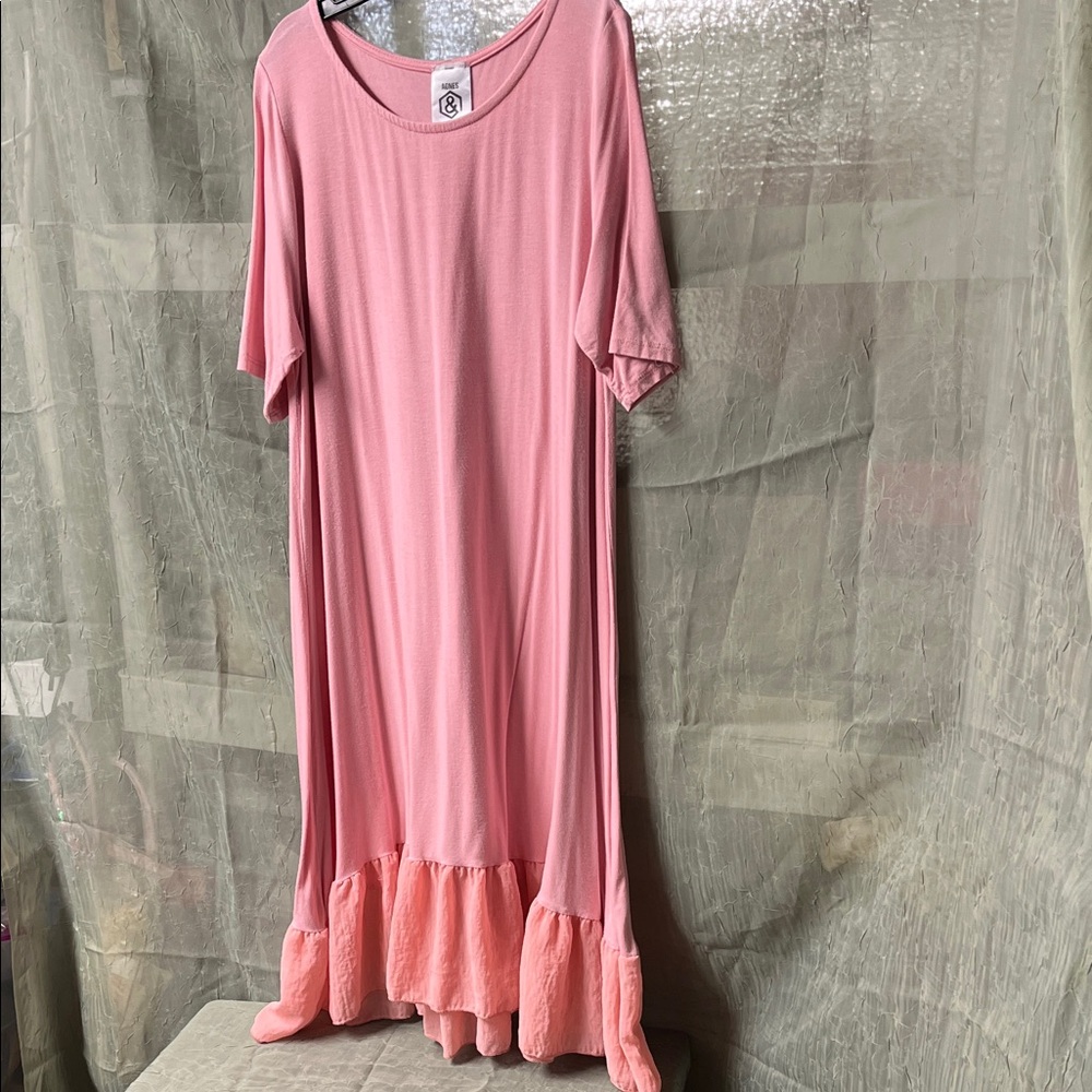 Agnes & Dora Soft Pink Scoop Neck dress
